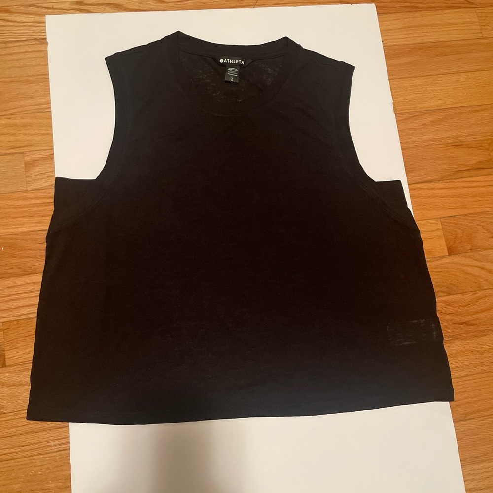 Athleta lightweight Vee tank black size L
